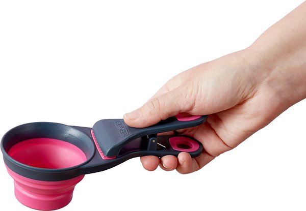 Dexas Popware for Pets Collapsible KlipScoop, Brown/Pink