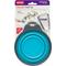 Show in main carousel: Dexas Popware for Pets Collapsible Travel Non-Skid Silicone Dog & Cat Bowl with Carabiner, Blue, 1-cup slide 4 of 6