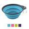Show in main carousel: Dexas Popware for Pets Collapsible Travel Non-Skid Silicone Dog & Cat Bowl with Carabiner, Blue, 2-cup slide 1 of 6