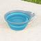 Show in main carousel: Dexas Popware for Pets Collapsible Travel Non-Skid Silicone Dog & Cat Bowl with Carabiner, Blue, 2-cup slide 3 of 6
