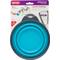 Show in main carousel: Dexas Popware for Pets Collapsible Travel Non-Skid Silicone Dog & Cat Bowl with Carabiner, Blue, 2-cup slide 4 of 6