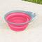Show in main carousel: Dexas Popware for Pets Collapsible Travel Non-Skid Silicone Dog & Cat Bowl with Carabiner, Pink, 2-cup slide 3 of 6