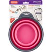 Show in main carousel: Dexas Popware for Pets Collapsible Travel Non-Skid Silicone Dog & Cat Bowl with Carabiner, Pink, 2-cup slide 4 of 6