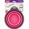 Show in main carousel: Dexas Popware for Pets Collapsible Travel Non-Skid Silicone Dog & Cat Bowl with Carabiner, Pink, 2-cup slide 4 of 6