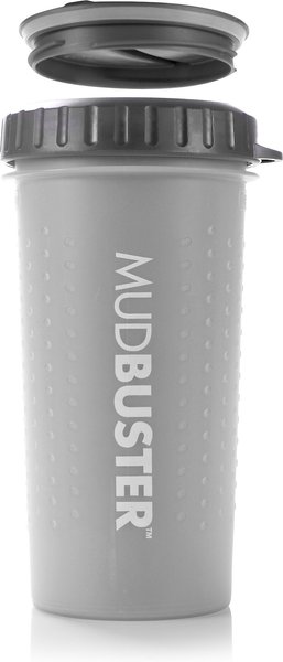 Show full view: Dexas Popware for Pets Dexas Lidded MudBuster Portable Dog Paw Cleaner, Light Gray, Large slide 1 of 2