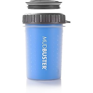 Dexas Popware for Pets Dexas Lidded MudBuster Portable Dog Paw Cleaner, Pro Blue, Medium