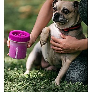 Dexas Popware for Pets Dexas MudBuster Portable Dog Paw Cleaner, Fuchsia, Petite