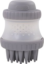 Dexas Popware for Pets ScrubBuster Dog Brush, Light Gray