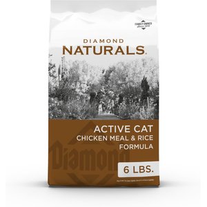 Diamond Naturals Active Chicken Meal & Rice Formula Dry Cat Food, 6-lb bag