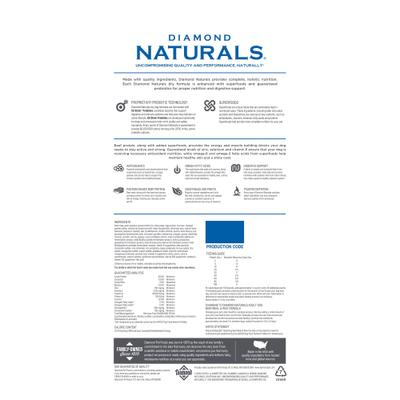 Show full view: Diamond Naturals Beef Meal & Rice Formula Adult Dry Dog Food, 80-lb bundle slide 3 of 10