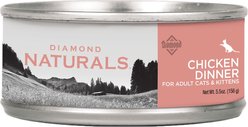 Diamond Naturals Chicken Dinner Adult & Kitten Canned Cat Food, 5.5-oz, case of 24