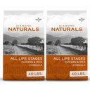 Diamond Naturals Chicken & Rice Formula All Life Stages Dry Dog Food, 40-lb bag, bundle of 2