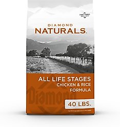 Diamond Naturals Chicken & Rice Formula All Life Stages Dry Dog Food, 40-lb bag