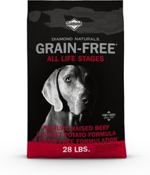 Diamond Naturals Grain-Free Beef & Sweet Potato Formula Dry Dog Food, 28-lb bag
