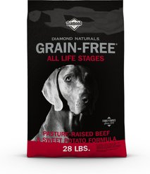 Diamond Naturals Grain-Free Beef & Sweet Potato Formula Dry Dog Food, 28-lb bag