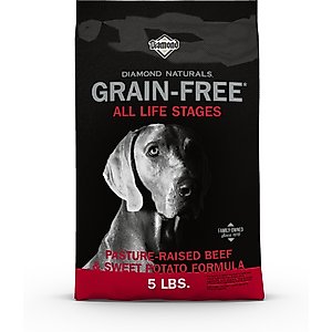 Diamond Naturals Grain-Free Beef & Sweet Potato Formula Dry Dog Food, 5-lb bag