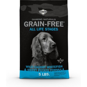 Diamond Naturals Grain-Free Whitefish & Sweet Potato Formula Dry Dog Food, 5-lb bag