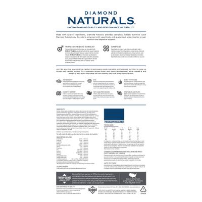 Show full view: Diamond Naturals Small & Medium Breed Puppy Formula Dry Dog Food, 80-lb bundle slide 3 of 9
