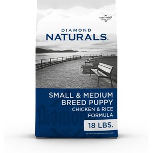 Diamond Naturals Small & Medium Breed Puppy High Protein Chicken & Rice Formula Dry Dog Food, 18-lb bag