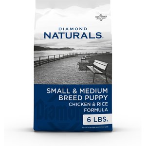 Diamond Naturals Small & Medium Breed Puppy High Protein Chicken & Rice Formula Dry Dog Food, 6-lb bag