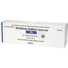 Diclofenac (Generic) Sodium Topical Gel 1%, 100-gm tube