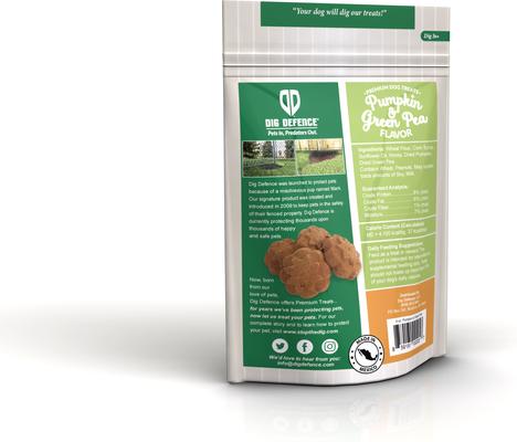 Show full view: Dig Defence Premium Pumpkin & Green Pea Crunchy Dog Treats, 6-oz bag, case of 6 slide 5 of 7