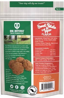 Show full view: Dig Defence Premium Sweet Potato & Apple Crunchy Dog Treats, 6-oz bag, case of 6 slide 5 of 7