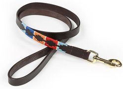 Digby & Fox Drover Polo Dog Lead, Turquoise/Red/Orange/Blue, Large
