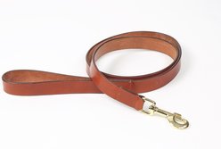 Digby & Fox Flat Leather Dog Lead, Tan, Medium