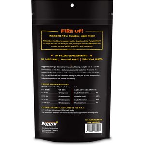 Diggin' Your Dog Firm Up! Pumpkin Digestive Aid Powder Supplement for Dogs & Cats, 1-oz bag