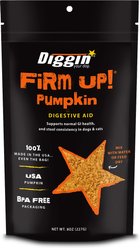 Diggin' Your Dog Firm Up! Pumpkin Digestive Aid Powder Supplement for Dogs & Cats, 8-oz bag