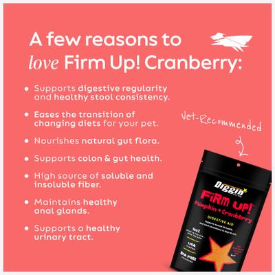 Show full view: Diggin' Your Dog Firm Up! Pumpkin Plus Cranberry Super Dog & Cat Supplement, 4-oz bag slide 4 of 11