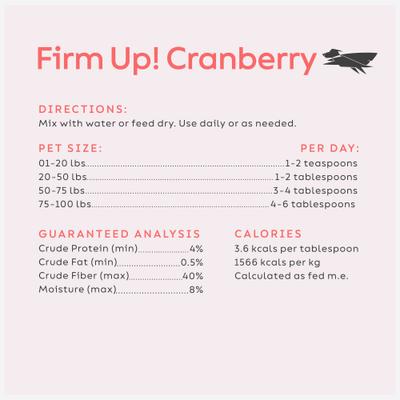 Show full view: Diggin' Your Dog Firm Up! Pumpkin Plus Cranberry Super Dog & Cat Supplement, 4-oz bag slide 8 of 11