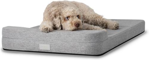 Diggs Bolstr Crate Dog Bed with Removable Cover, Grey