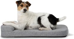 Diggs Bolstr Crate Dog Bed with Removable Cover, Grey, Small