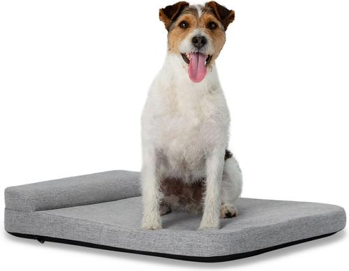 Show full view: Diggs Bolstr Crate Dog Bed with Removable Cover, Grey, Small slide 3 of 3
