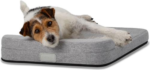Show full view: Diggs Bolstr Crate Dog Bed with Removable Cover, Grey, Small slide 2 of 3