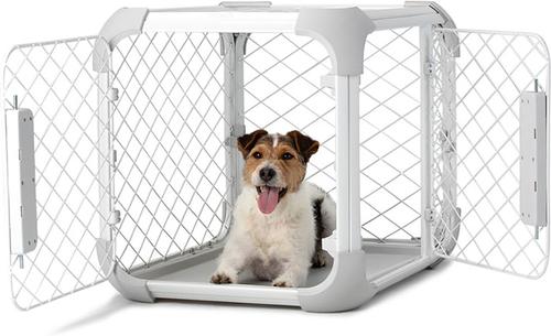 Show full view: Diggs Evolv Double Door Convertible Dog Crate, Ash, 24 inch slide 2 of 5