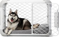 Diggs Evolv Double Door Convertible Dog Crate, Ash, 30 inch