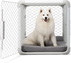 Diggs Evolv Double Door Convertible Dog Crate, Ash, 42 inch slide 2 of 5