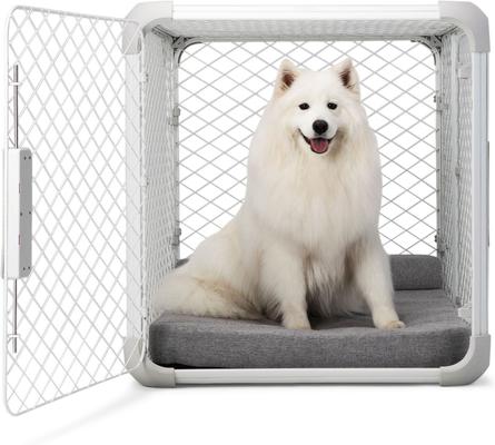 Show full view: Diggs Evolv Double Door Convertible Dog Crate, Ash, 42 inch slide 3 of 6