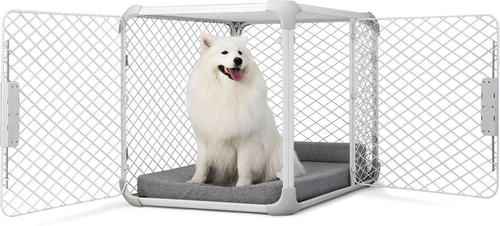 Show full view: Diggs Evolv Double Door Convertible Dog Crate, Ash, 42 inch slide 2 of 6