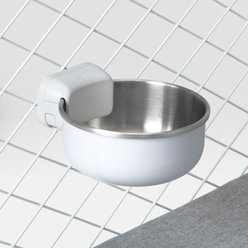 Diggs Universal Crate Stainless Steel Dog Bowl, Ash, 30-oz