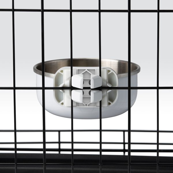 Diggs Universal Crate Stainless Steel Dog Bowl, Ash