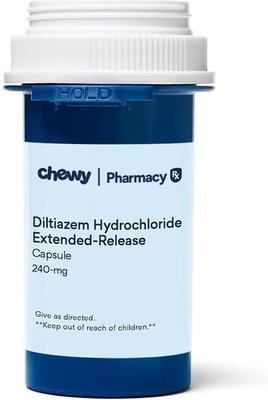 Show full view: Diltiazem (diltiazem hydrochloride) Hydrochloride Extended-Release Capsules, 240-mg, 1 capsule slide 1 of 4