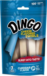 Dingo Swirls Cheddar Cheese Flavor Dog Treat, 7 count
