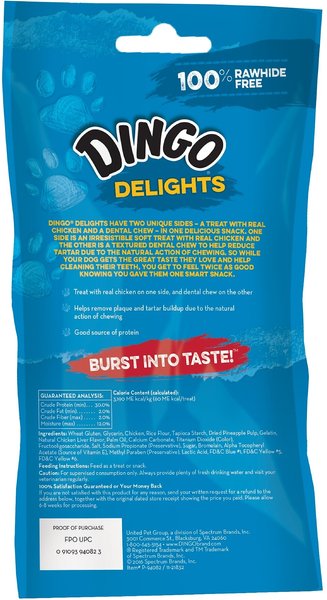 Dingo Delights Chicken Flavor Dog Treat Chew