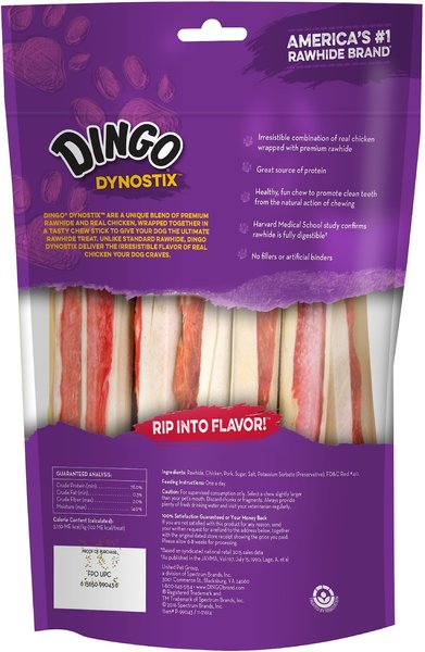 Dingo Dynostix Chicken Flavor Dog Treat