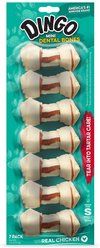 Dingo Mini Dental Bones Tarter Control Chicken Flavored Dog Treat, Small, 7 count