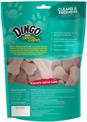 Show full view: Dingo Mini Dental Chews Tartar Control Chicken Flavored Dog Treat, Small, 24 count slide 3 of 7